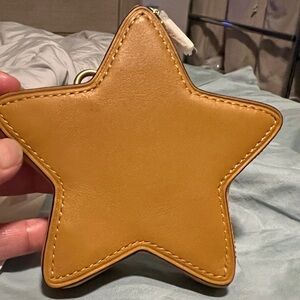 Coach Star-Shaped Yellow Keychain